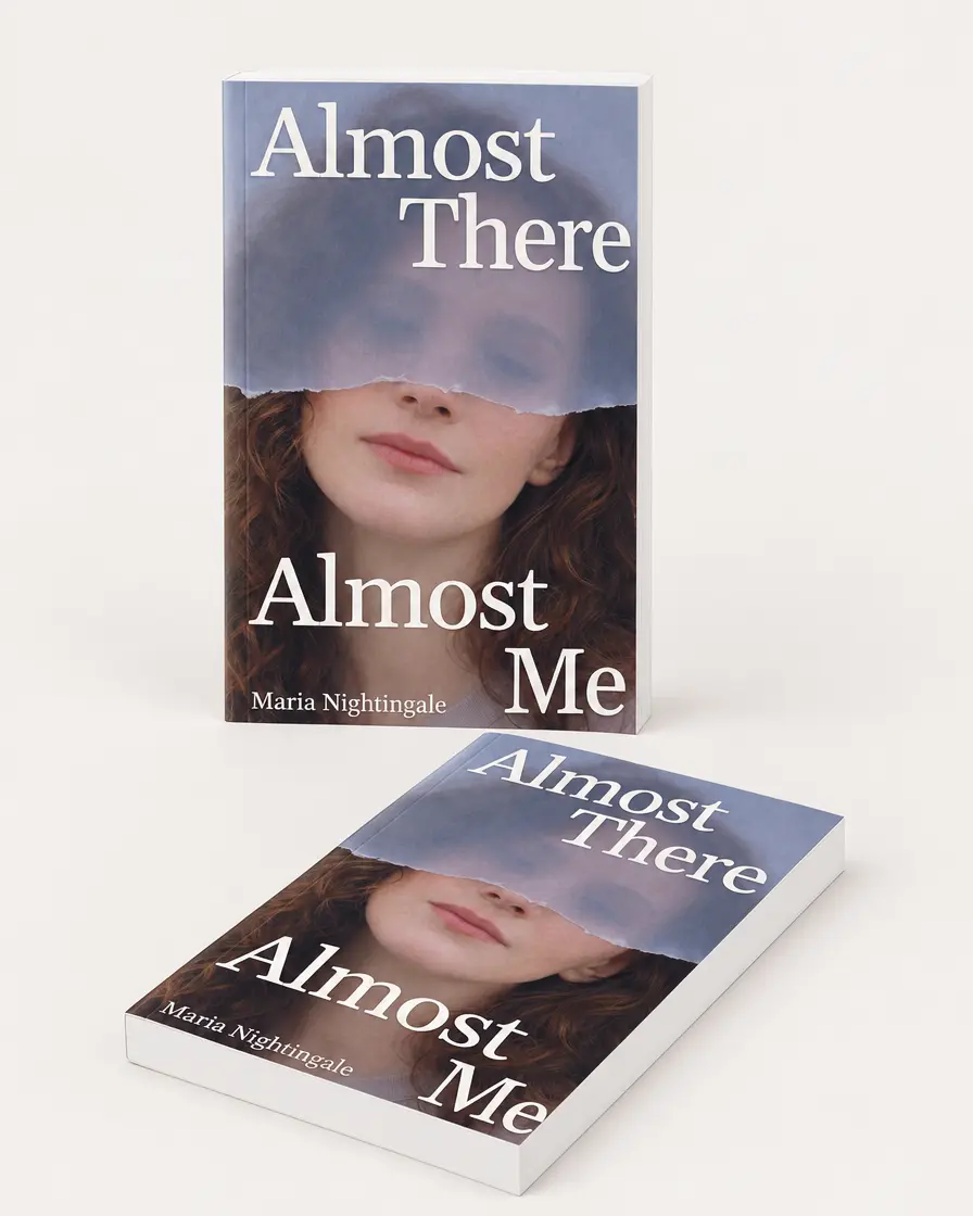 Paperback and e-book of Almost There, Almost Me